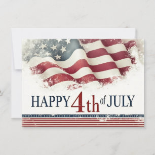 Joyeux 4 juillet - Drapeau américain design vintag