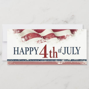 Joyeux 4 juillet - Drapeau américain design vintag