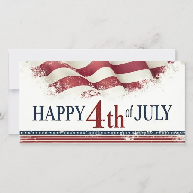 Joyeux 4 juillet - Drapeau américain design vintag (Devant)