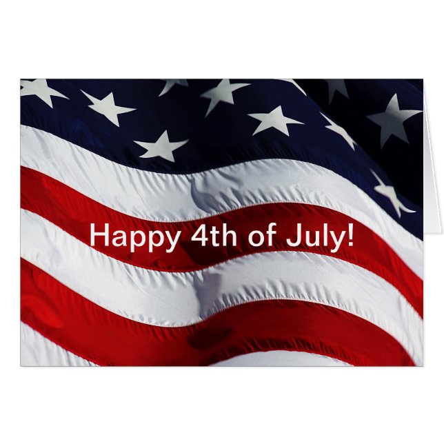 Joyeux 4 juillet ! Drapeau américain personnalisab (Devant horizontal)
