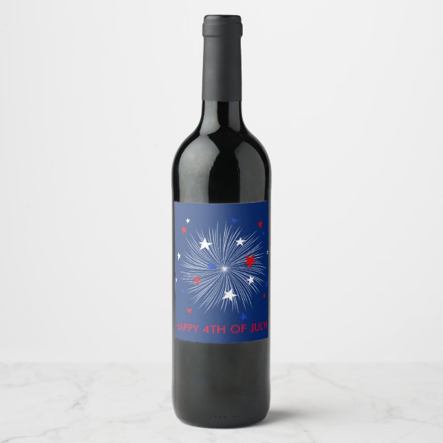 Joyeux 4 juillet ! Étiquette de bière | Fireworks (Devant)