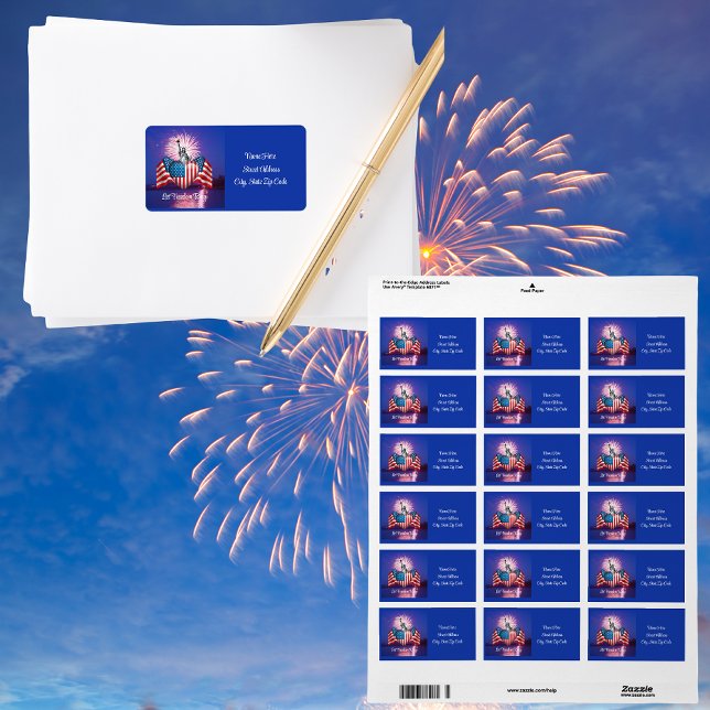 Joyeux 4 juillet Étiquettes de "Let Freedom Ring" (Créateur téléchargé)