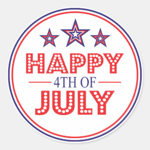 Joyeux 4 juillet Favoriser Stickers