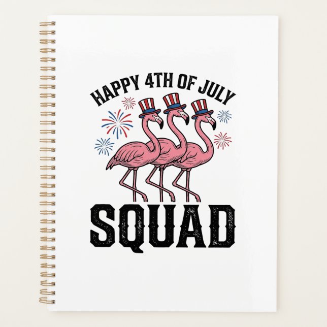 Joyeux 4 juillet Flamingo Squad Vector Design_1 (Devant)