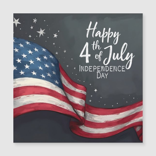Joyeux 4 juillet Illustration d'art de drapeau vin (Devant)