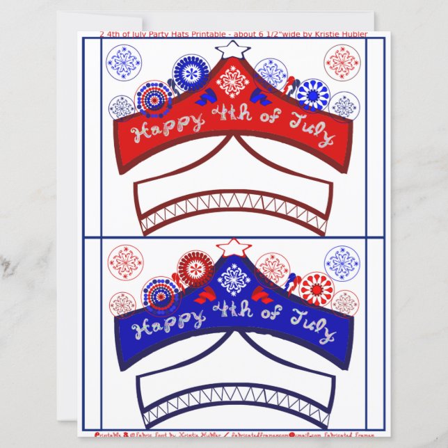 Joyeux 4 juillet Red White Blue Party Casquettes a (Devant)