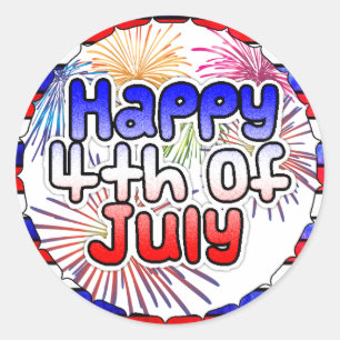 Joyeux 4 juillet Stickers Fireworks