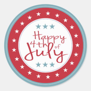 Joyeux 4 Juillet Stickers Stars