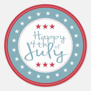 Joyeux 4 Juillet Stickers Stars