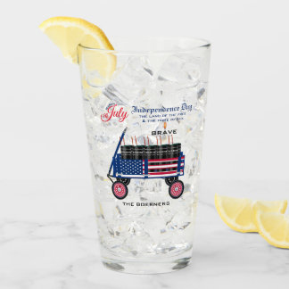 Joyeux 4 juillet Verre de bière soda thé d'indépen