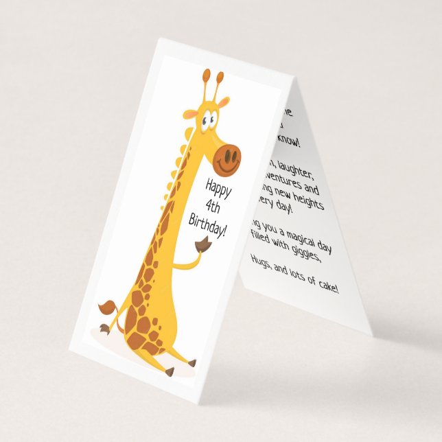 Joyeux 4e anniversaire - Carte pour enfants (Front)