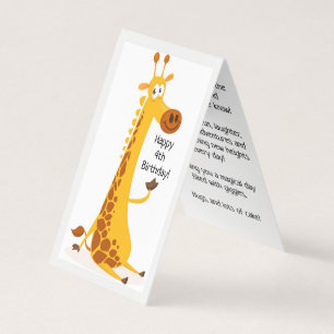 Joyeux 4e anniversaire - Carte pour enfants