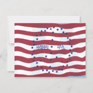 Joyeux 4ème sur les cartes postales du drapeau des