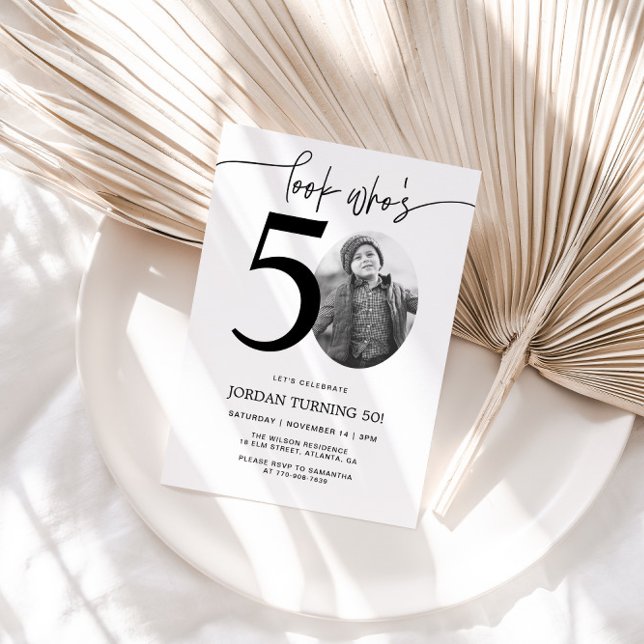 Joyeux 50 ans | Invitation Anniversaire 50 ans ave (Créateur téléchargé)