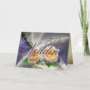 Joyeux 50e anniversaire de Mariage à ma carte de f