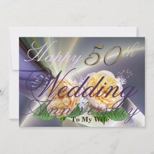 Joyeux 50e anniversaire de Mariage à ma carte de f