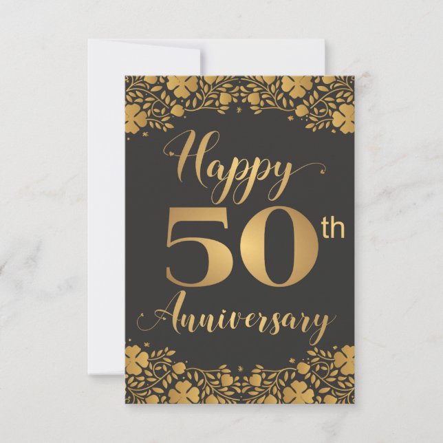 Joyeux 50e Anniversaire de Mariage Noces d'Or Jubi (Devant)