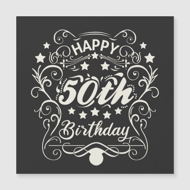 Joyeux 50e anniversaire décoratif. (Devant)