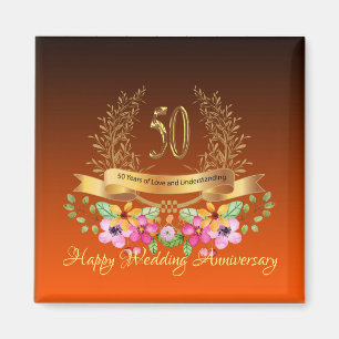 Joyeux 50e anniversaire Mariage Magnet