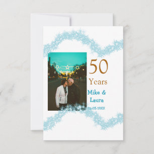 Joyeux 50e anniversaire nom couple date mariage