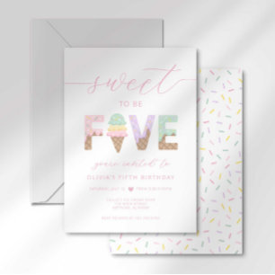 Joyeux 5 ans Invitation à une fête de glace