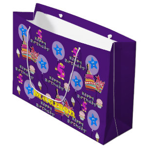 Joyeux 5e anniversaire Cadeau sac #5 pourpre