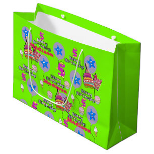 Joyeux 5e anniversaire Sac cadeau #5 Vert