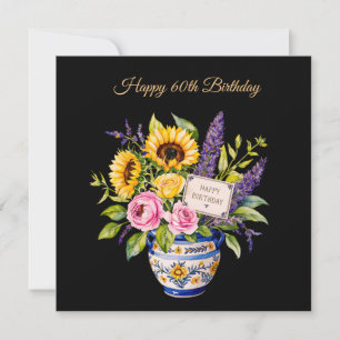 Joyeux 60e Anniversaire. Carte de vœux
