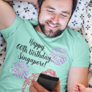 Joyeux 60ème anniversaire T-shirt Singapour