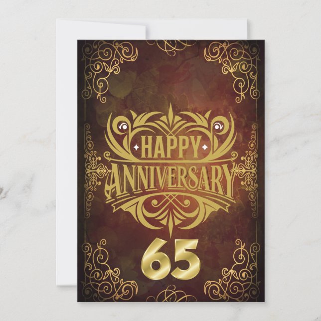 Joyeux 65e Anniversaire de Mariage (Devant)