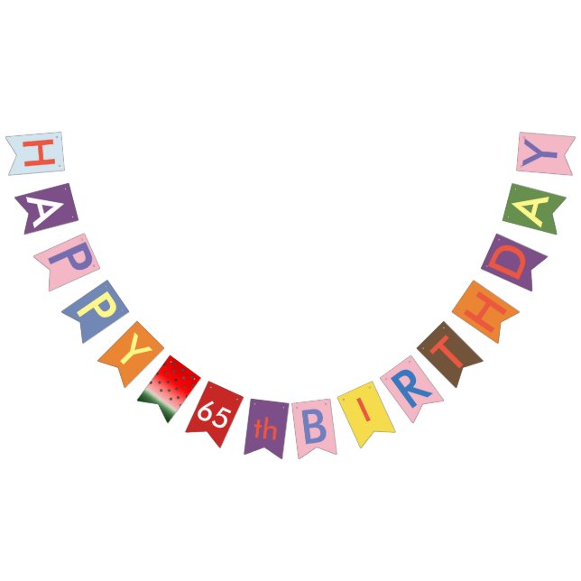 joyeux 65e anniversaire drapeaux de bunting (Tout)
