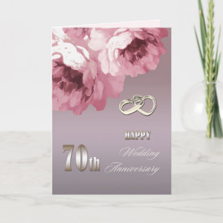 Joyeux 70e anniversaire de Mariage Cartes de voeux