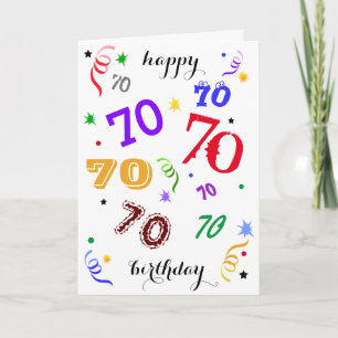 Joyeux 70e anniversaire - Wowza! Carte de vœux pli