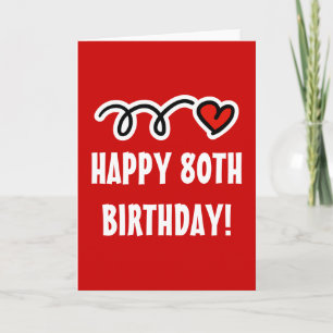 Joyeux 80e anniversaire - Carte de voeux