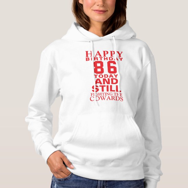 Joyeux 86e anniversaire Sweat - shirt à capuche po (Devant)