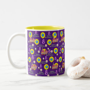 Joyeux 8 Anniversaire Ballons de Mug #8 Violet