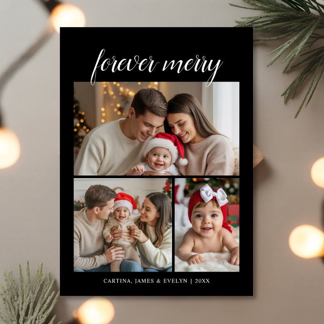 Joyeux à jamais – Carte de vacances festive à cadr (Créateur téléchargé)