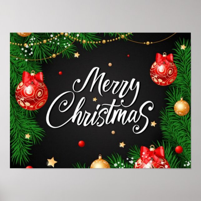Joyeux affiche de Noël (Devant)