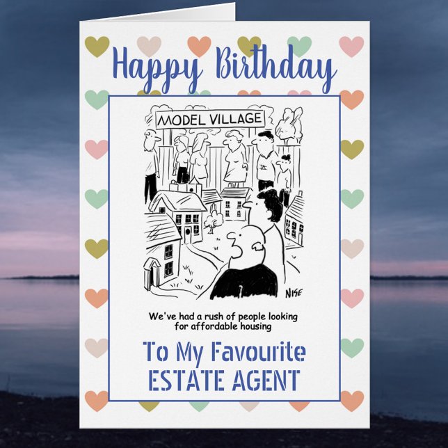 Joyeux agent immobilier d'anniversaire (Créateur téléchargé)