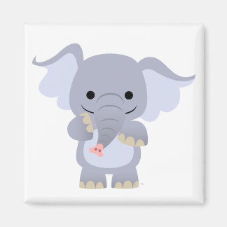 Joyeux aimant à éléphant de dessin animé