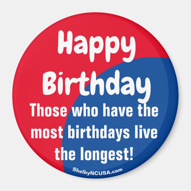 Joyeux aimant d'anniversaire (Devant)