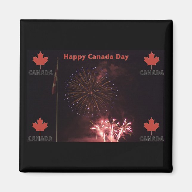 Joyeux aimant de la fête du Canada (Devant)