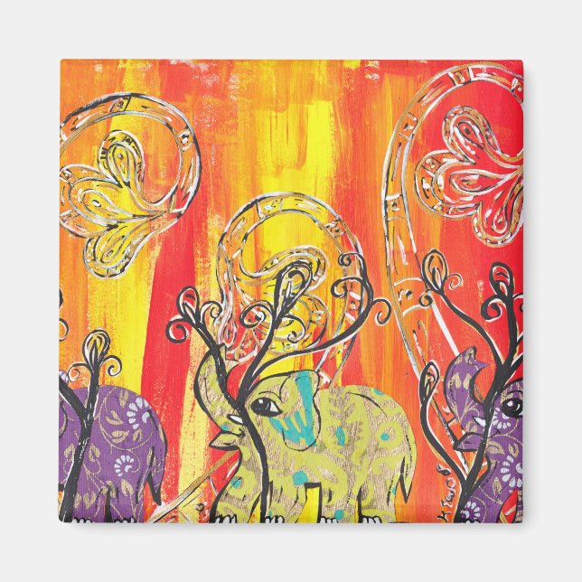 Joyeux Aimant défilé d'éléphants (Devant)