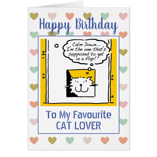 Joyeux Amoureux des chats d'anniversaire (Devant)