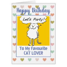 Joyeux Amoureux des chats d'anniversaire