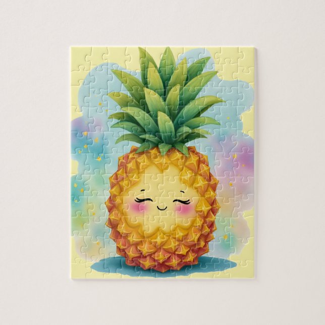 Joyeux ananas Tropical Jigsaw Puzzle (Vertical)