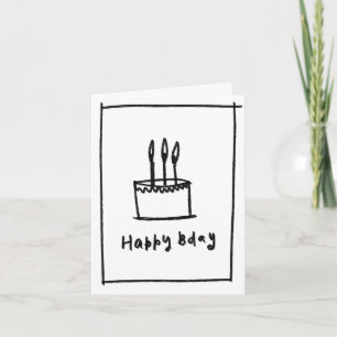 Joyeux Anniv - Minimal - Carte de Vœux Pliée