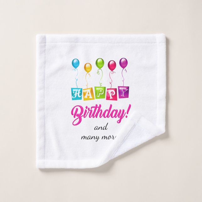 Joyeux anniversaire (Gant de toilette)