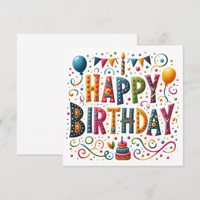 Joyeux anniversaire (Devant / Derrière)