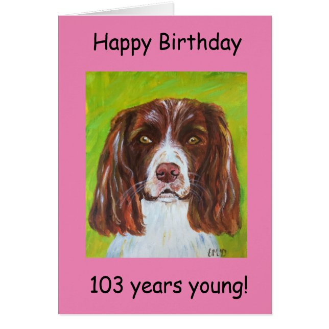 Joyeux anniversaire 103 ans jeune (Devant)